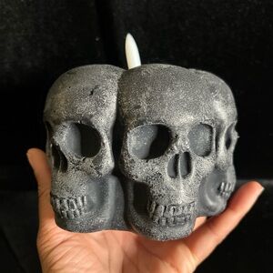 6 Skull face battery operated candle